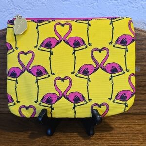 Betsey Johnson "Luv Betsy" Line  Make Up Pouch Pink Flamingo Design